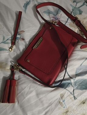 Red Poppy & Peonies Purse NWOT